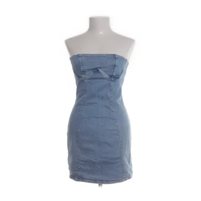 Klänning (Blå) från Bershka Bomull, Elastan