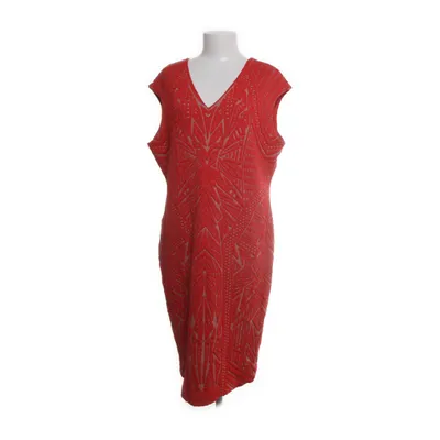 Dress (Red, Gray) from Peruna Acrylic, Polyamide, Polyester, Viscose