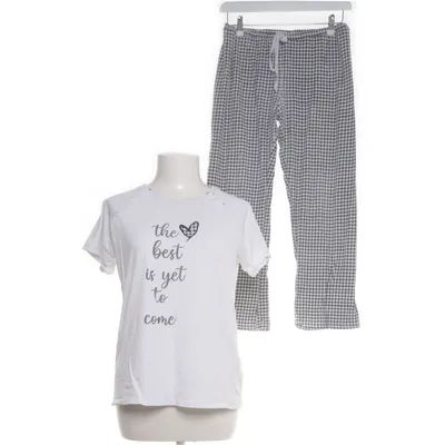 Pyjama (Wit, Grijs) van Prénatal Katoen, Elastaan