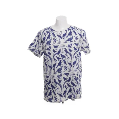 T-shirt (Hvid, Blå) fra Dedicated Økologisk bomuld