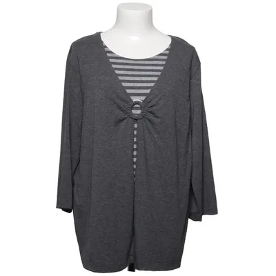 Cardigan (Grå, Hvid) fra Canda C&A Elastan, Polyester, Viscose