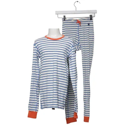Pyjama (Blau, Weiß, Orange) von Polarn O. Pyret Bio-Baumwolle