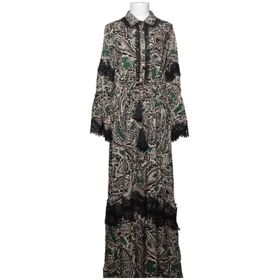 Långklänning (Grön, Beige, Svart) från Miss June Polyester, Viskos