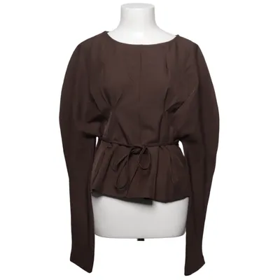 Wrap blouse (Brown) from Jusdepom Polyester, Viscose