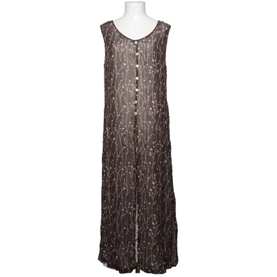 Maxi dress (Brown, White) from Solutions. Viscose