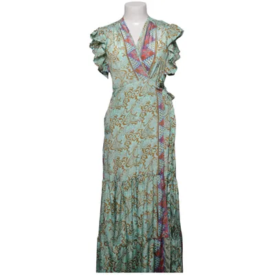 Omlottklänning (Grön, Brun, Flerfärgad) från Boho Style Silke, Viskos