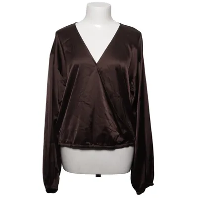 Blouse portefeuille (Marron) de Frakment Élasthane, Polyester