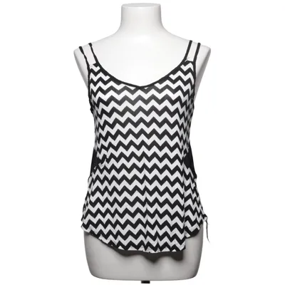 Tanktop  (Sort, Hvid) fra Ambiance Apparel Elastan, Polyester, Viscose