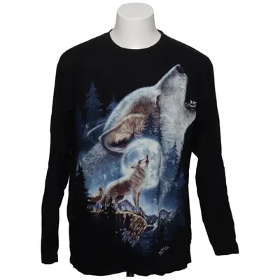 Long sleeve T-shirt (Black, Multicolored) from Rock Chang Cotton