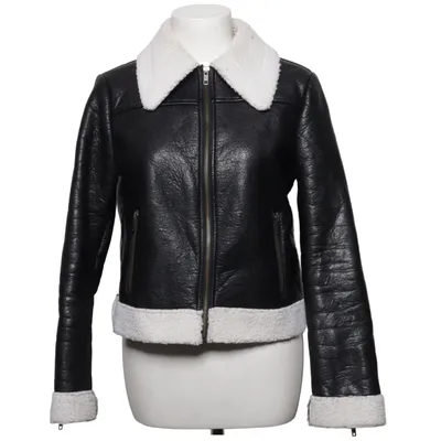 Shearling jacket (Black, White) from Who What Wear Polyester, Polyurethane, Viscose