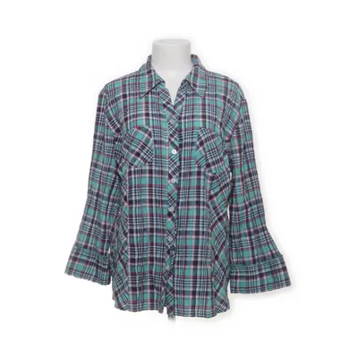 Flanellen overhemd (Groen, Meerkleurig) van Adagio Katoen, Elastaan, Polyester