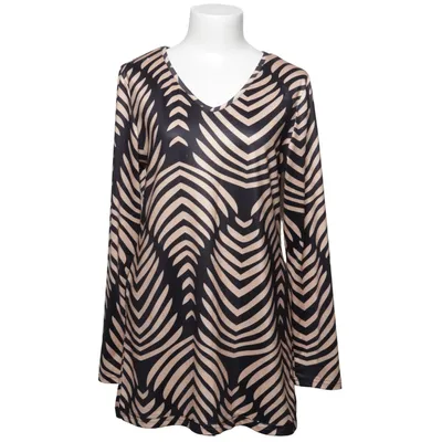 Blouse (Beige, Zwart) van 101 Idees