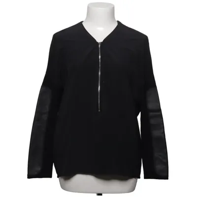 Bluse (Sort) fra The Kooples Sport Kashmir, Læder, Silke, Uld