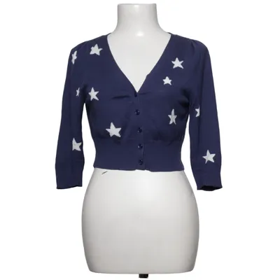 Cardigan (Blå, Hvid) fra Koss Bomuld, Viscose