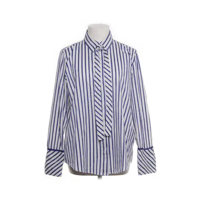 Shirt (Blauw, Wit) van Marc Cain Katoen, Elastaan