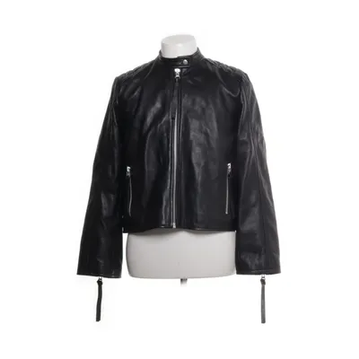 Leren jack (Zwart) van Samsøe & Samsøe Polyester, Leer