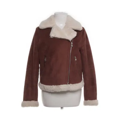 Shearling jacket (Black, White) from Pull & Bear Polyester