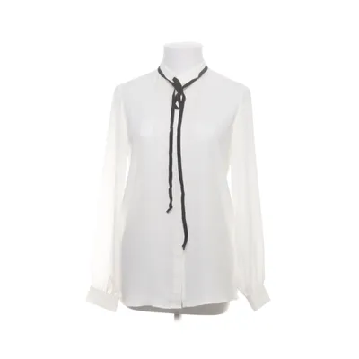 Blouse (White, Black) from Mango Suit Polyester