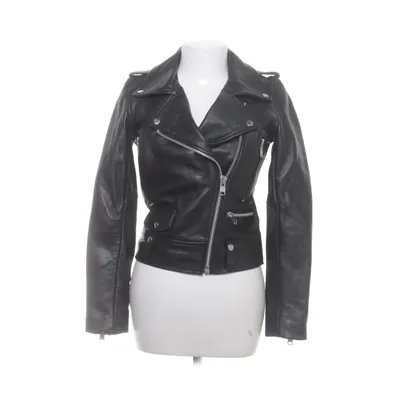 Bikerjacka (Svart) från Munderingskompagniet Bomull, Skinn, Polyester