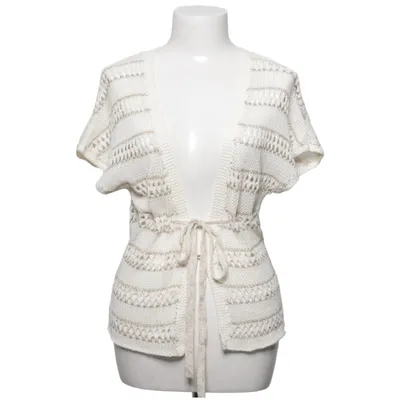 Vest (Hvid, Guld) fra Kaffe Akryl, Bomuld, Metallfiber