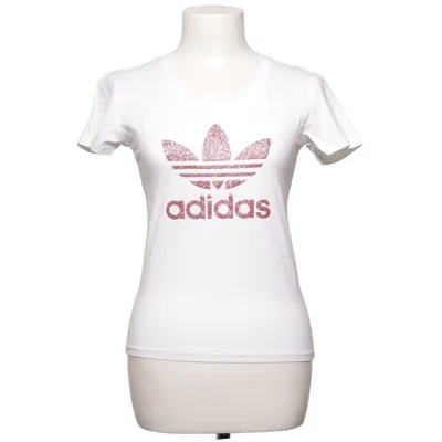 T-shirt (Vit, Rosa) från Adidas Bomull, Elastan