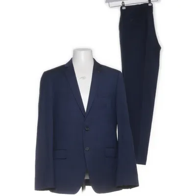 Kostym (Blå) från Lagerfeld Ull, Bomull, Viskos