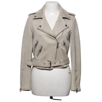 Biker jacket (Beige) from Zara Basic Outerwear Elastane, Polyester
