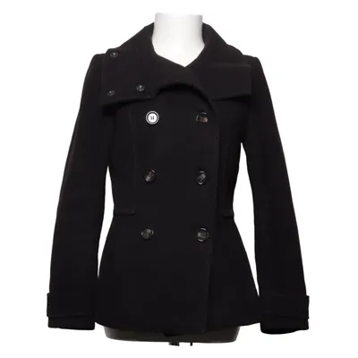 Pea coat (Black) from H&M Elastane, Polyester, Viscose