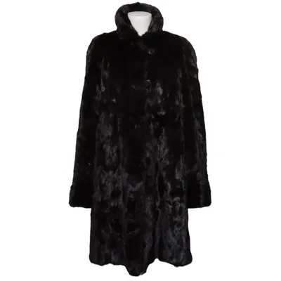 Bontjack (Bruin) van Yves Salomon Acetaat, Bont, Polyamide, Polyester