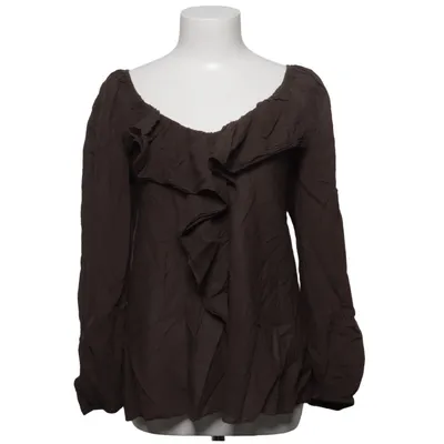Blouse (Brown) from Glossy Cotton