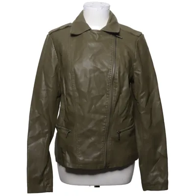 Bikerjakke (Grøn) fra Jean Pascale Polyester, Polyurethan, Viscose