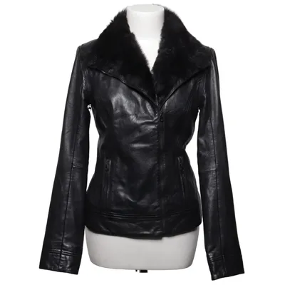 Leren jack (Zwart) van Ted Baker Elastaan, Leer, Polyester