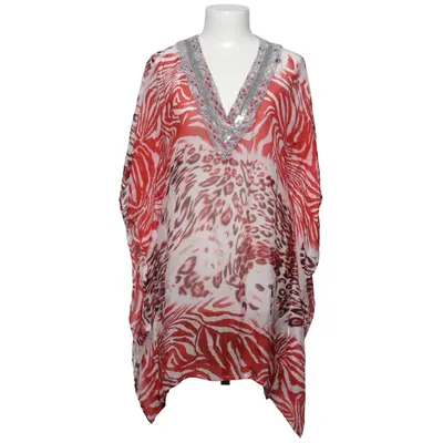 Caftan (Rouge, Blanc, Multicolore) de Miss Tunica Soie, Viscose
