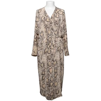 Jurk (Beige, Zwart) van Paulmark Elastaan, Polyester