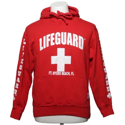 Sweat à capuche (Rouge) de Lifeguard Coton, Polyester