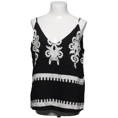 Tank Top (Black, White) from Unika Cotton, Polyester, Viscose