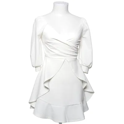 Jurk (Wit) van Boohoo Elastaan, Polyester