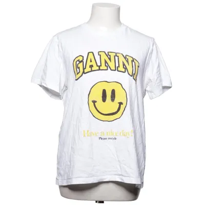 T-shirt (White, Yellow) from Ganni Organic cotton