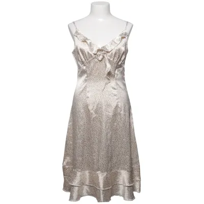Dress (White, Brown) from Gina Tricot Polyester