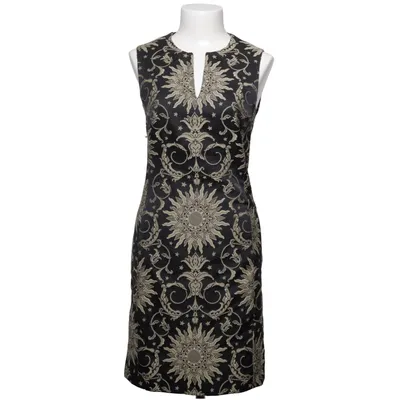 Dress (Black, Beige) from Infinitif Acetate, Polyester, Viscose
