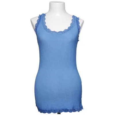 Tanktop (Blauw) van V Milano Elastaan, Viscose