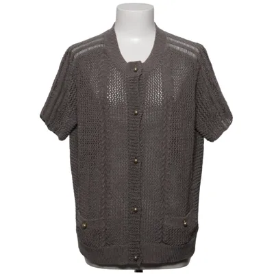 Cardigan (Marron) de Nicole Farhi Coton, Polyamide, Soie, Viscose