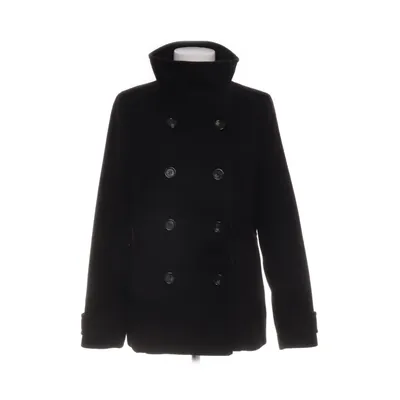 Pea coat (Black) from H&M Elastane, Polyester, Viscose