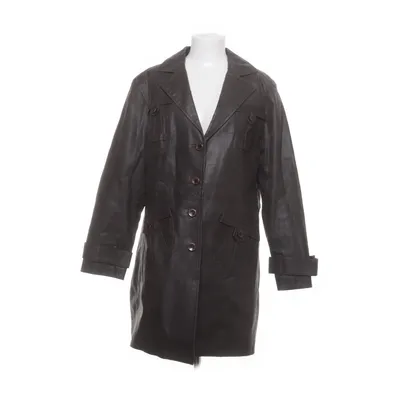 Veste longue en cuir (Gris) Cuir, Polyester