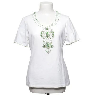 Top (White, Green) from Apriori Cotton, Elastane