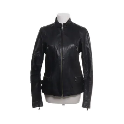 Läderjacka (Svart) från Sis by Sisters Polyester, Skinn