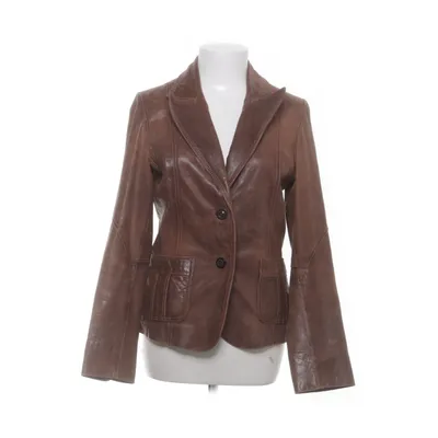 Leather blazer (Brown) from Saki