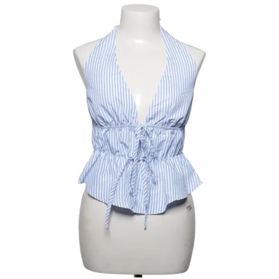 Halter neck top (Blue, White) from Shein Polyester