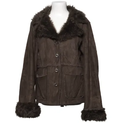 Shearling jas (Bruin) van NowOn Acryl, Polyester