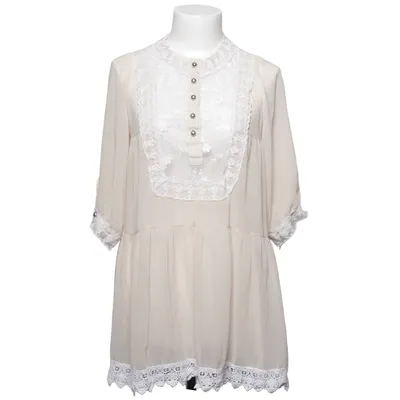 Blouse (Beige, Wit) van Danity Polyester